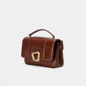 Brown Songmont Small Chocolate Shoulder Bag | SINGAPORE QRVM86