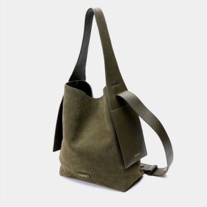 Dark Green Songmont Medium Drippy Tote Bag | SINGAPORE LQBJ09