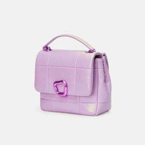 Lavender Songmont Medium Chocolate Shoulder Bag | SINGAPORE VKBW78