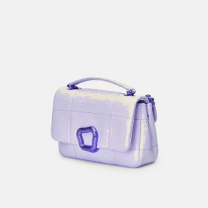 Lavender Songmont Small Chocolate Shoulder Bag | SINGAPORE ZSQG32