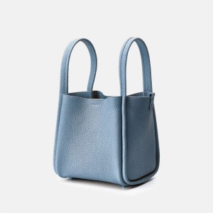 Light Blue Songmont Medium Song Bucket Bag | SINGAPORE NOXV86