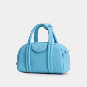 Light Blue Songmont Small Bowling Crossbody Bag | SINGAPORE NDAH49