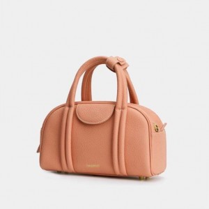 Orange Songmont Small Bowling Crossbody Bag | SINGAPORE FSCU28