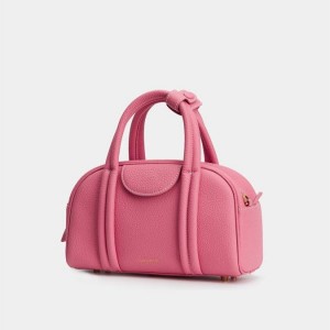 Pink Songmont Small Bowling Crossbody Bag | SINGAPORE TEOK52