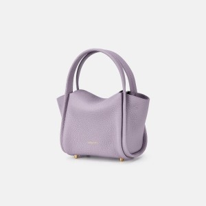 Purple Songmont Mini Song Bucket Bag | SINGAPORE EXBV20