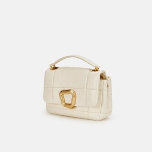 White Songmont Mini Chocolate Shoulder Bag | SINGAPORE CAZM60