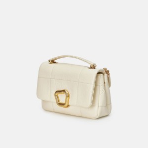 White Songmont Small Chocolate Shoulder Bag | SINGAPORE MSOZ98