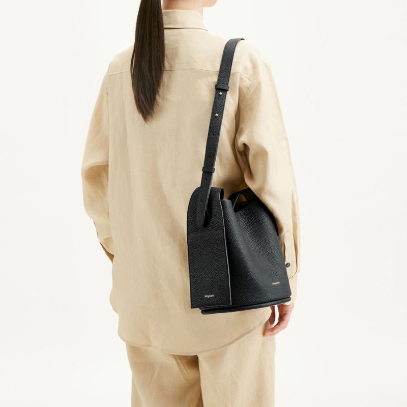 Black Songmont Drippy Bucket Bag | SINGAPORE IVHP45