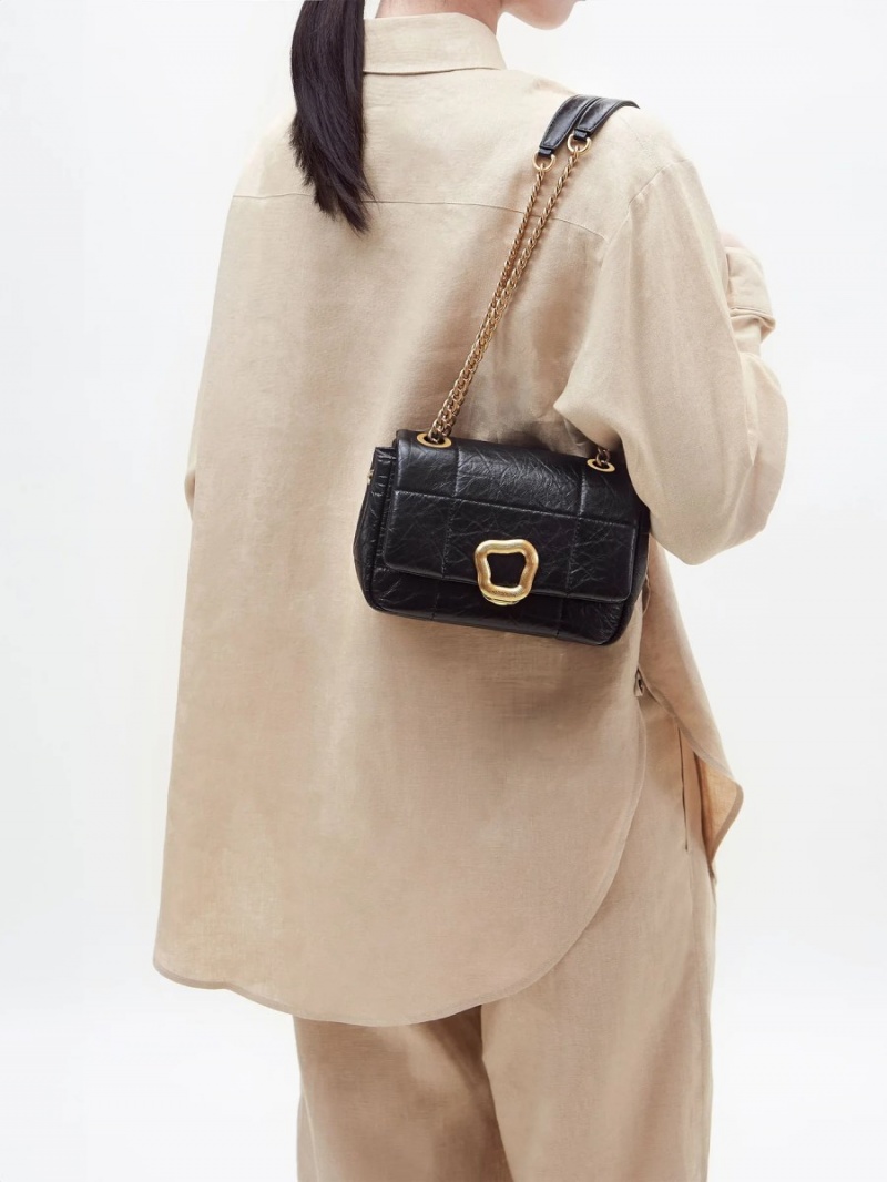 Black Songmont Small Chocolate Shoulder Bag | SINGAPORE PAQI53