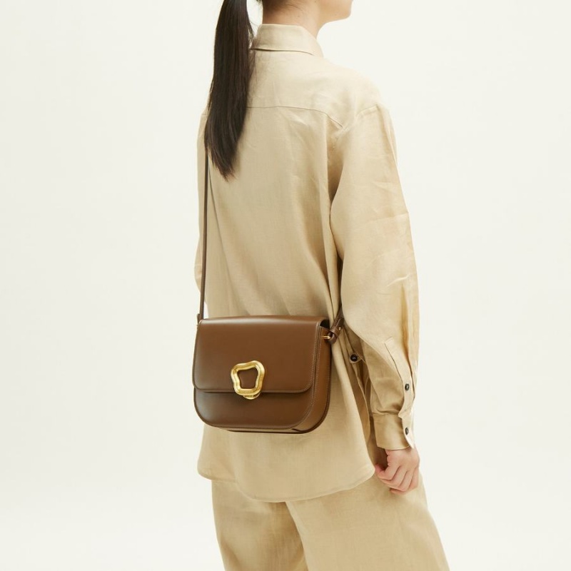 Brown Songmont Large Reset Tofu Crossbody Bag | SINGAPORE YLUW14