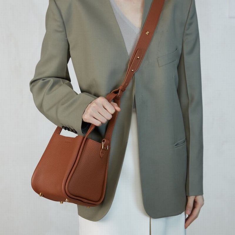 Brown Songmont Medium Song Bucket Bag | SINGAPORE GZXO23