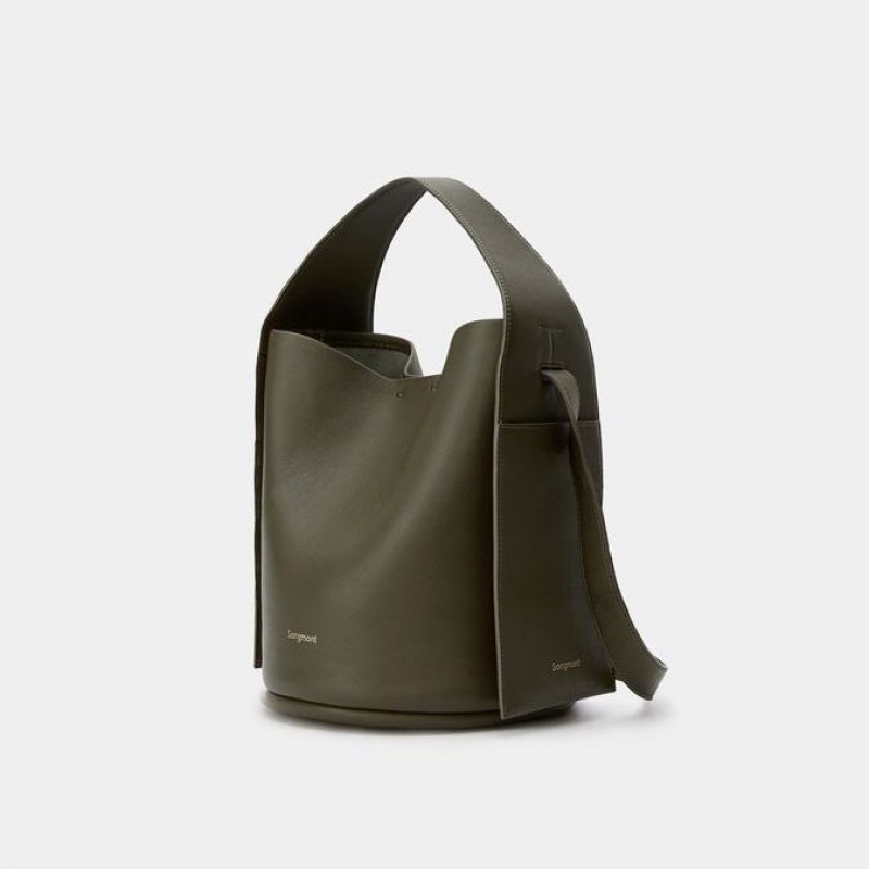 Dark Green Songmont Drippy Bucket Bag | SINGAPORE BPJX02