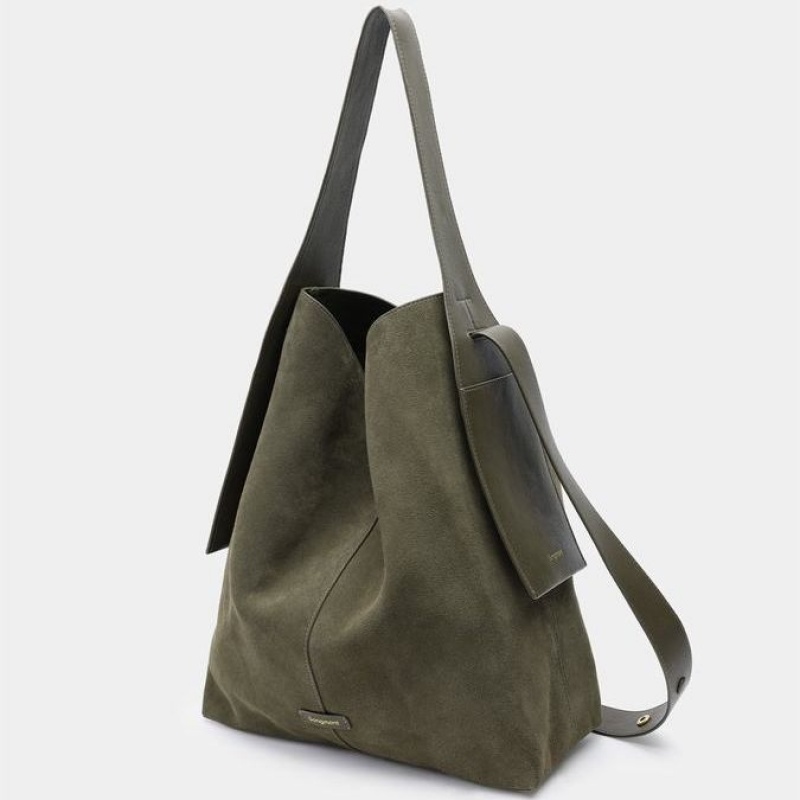 Dark Green Songmont Large Drippy Tote Bag | SINGAPORE NPWO90