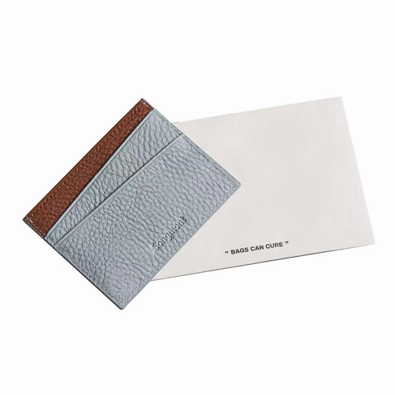 Grey / Brown Songmont Card Holder | SINGAPORE DVOR36