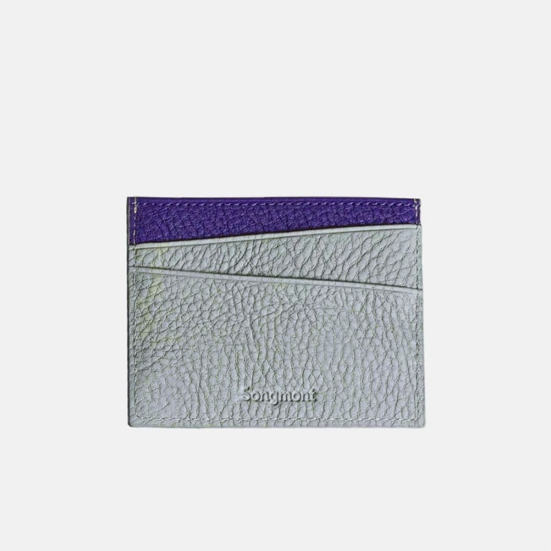 Grey / Purple Songmont Card Holder | SINGAPORE WLNY14