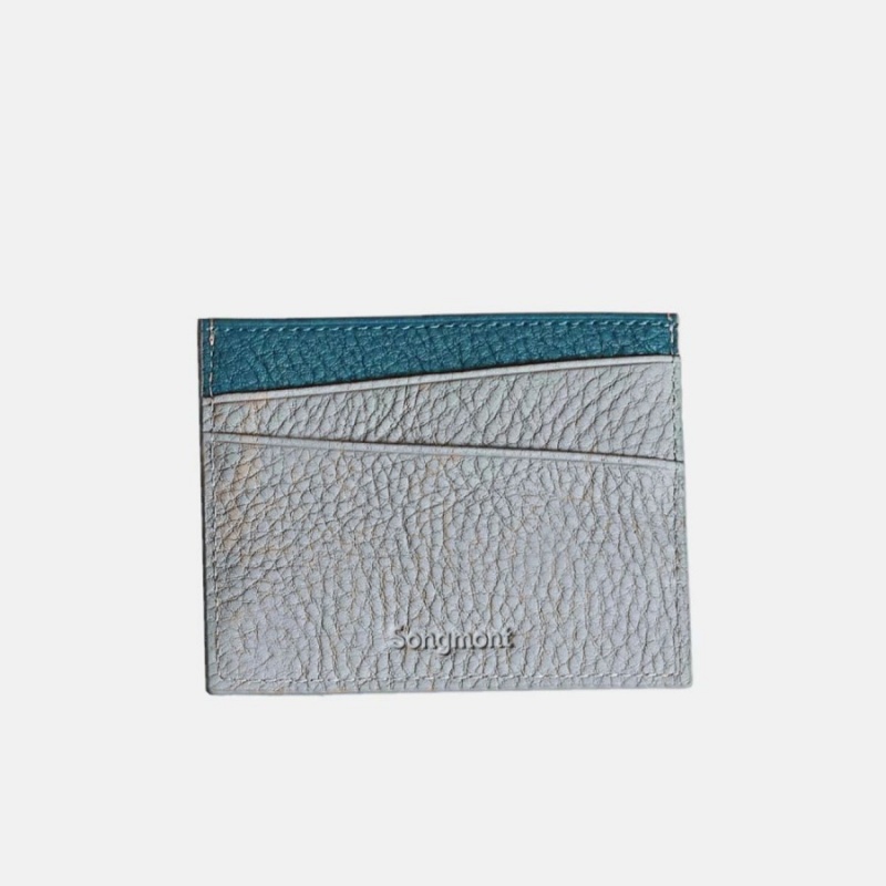 Grey / Turquoise Songmont Card Holder | SINGAPORE WUIB15