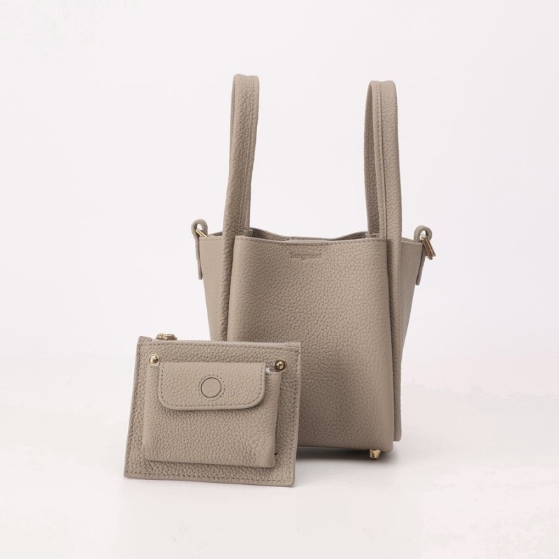 Khaki Songmont Small Song Bucket Bag | SINGAPORE JKDE93