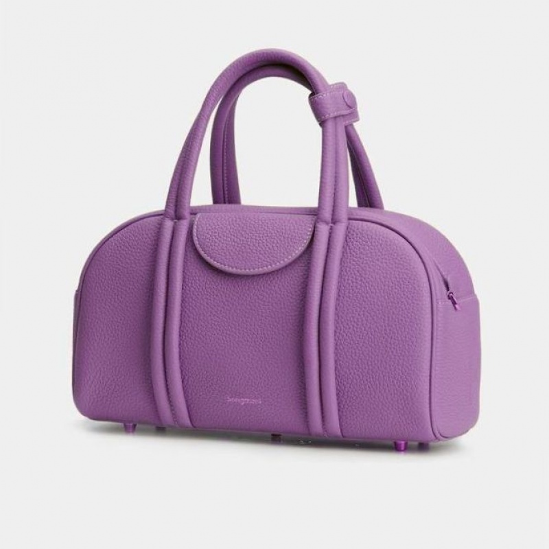 Lavender Songmont Medium Bowling Crossbody Bag | SINGAPORE JHDI95