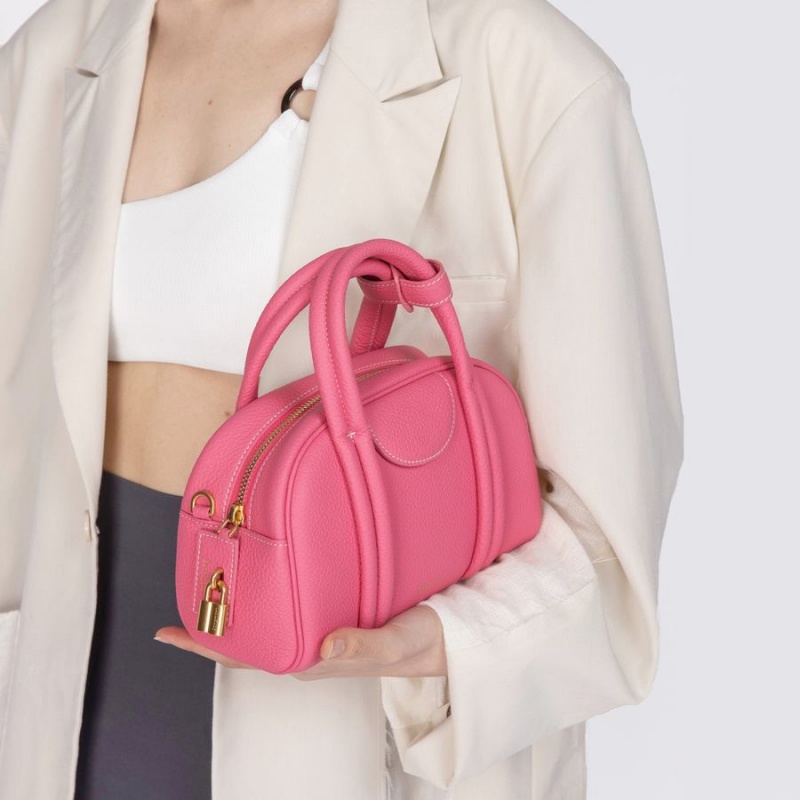 Pink Songmont Small Bowling Crossbody Bag | SINGAPORE TEOK52