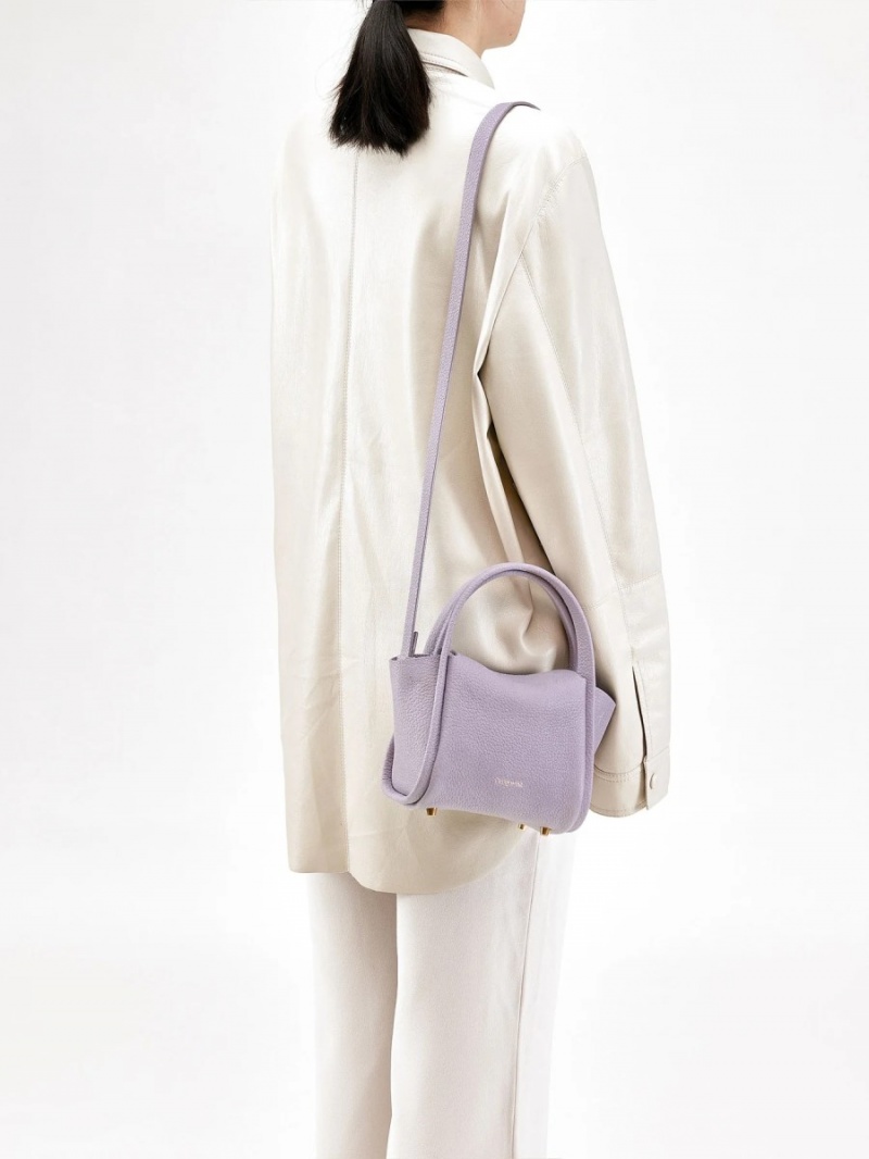 Purple Songmont Mini Song Bucket Bag | SINGAPORE EXBV20