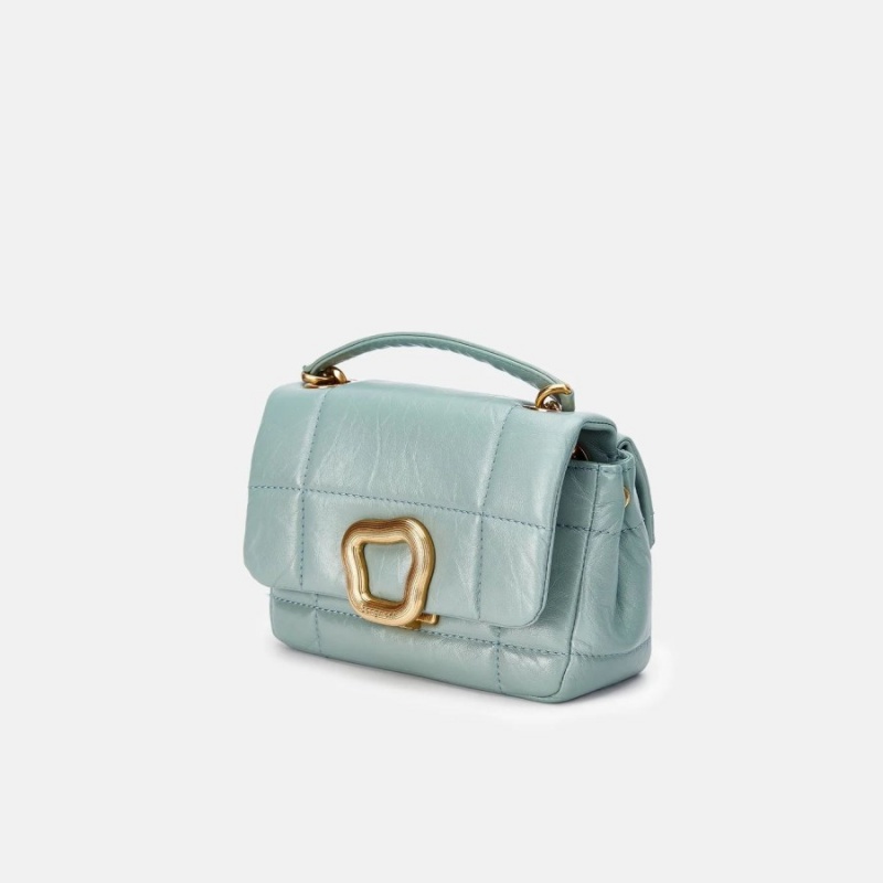 Turquoise Songmont Mini Chocolate Shoulder Bag | SINGAPORE RXHM14