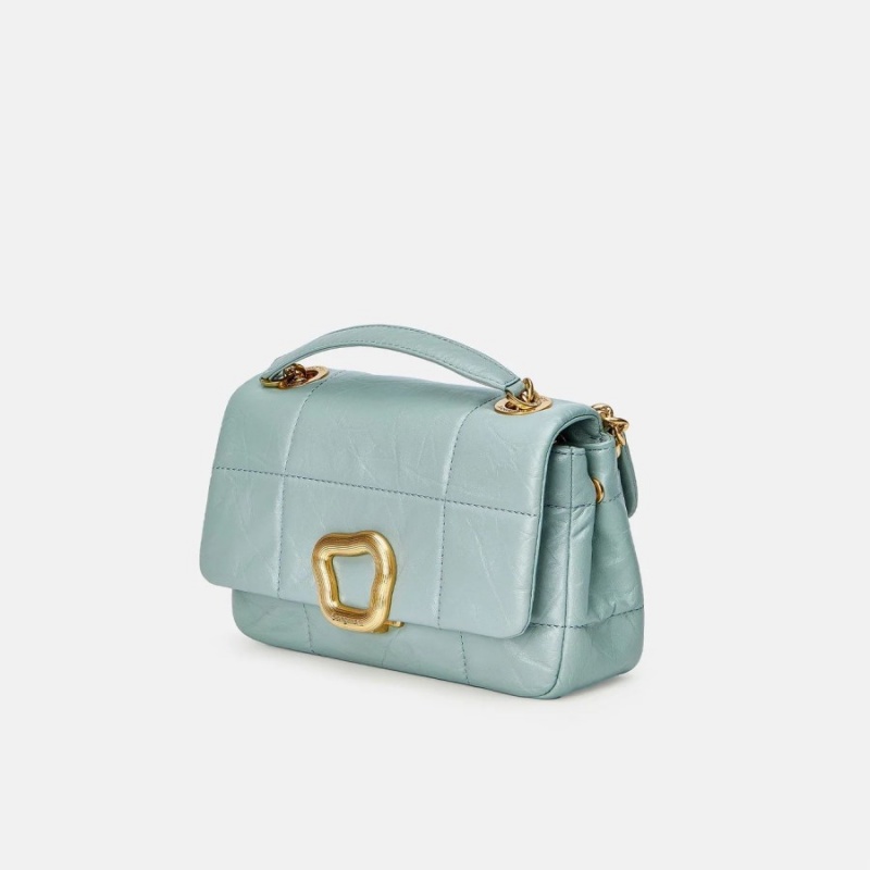 Turquoise Songmont Small Chocolate Shoulder Bag | SINGAPORE KXZP07