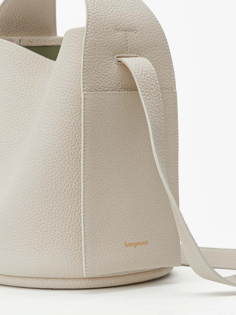 White Songmont Drippy Bucket Bag | SINGAPORE JVFU72