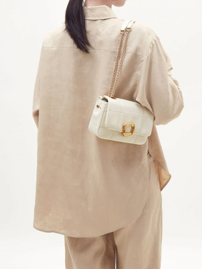 White Songmont Small Chocolate Shoulder Bag | SINGAPORE MSOZ98